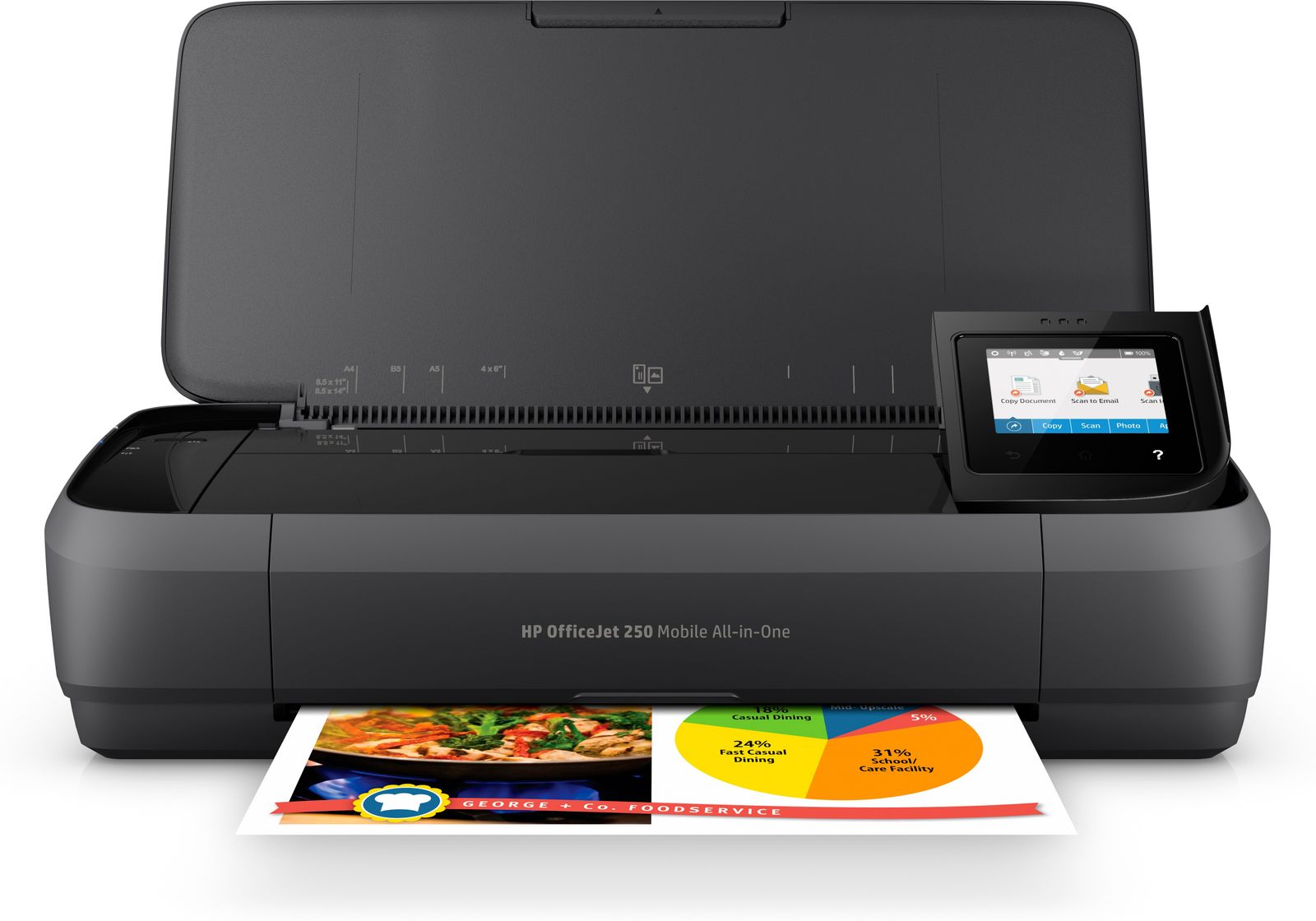 HP OJ 250 MOBILE MFP 9/6PPM WIFI USB ADF 10F