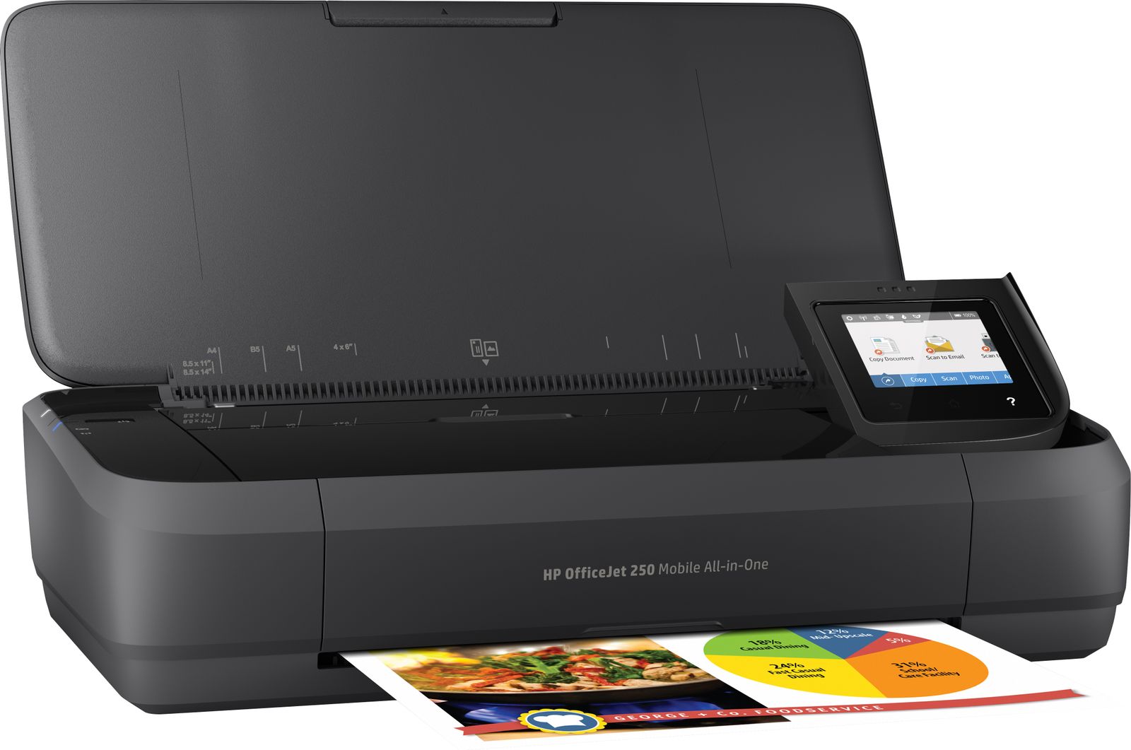 HP OJ 250 MOBILE MFP 9/6PPM WIFI USB ADF 10F