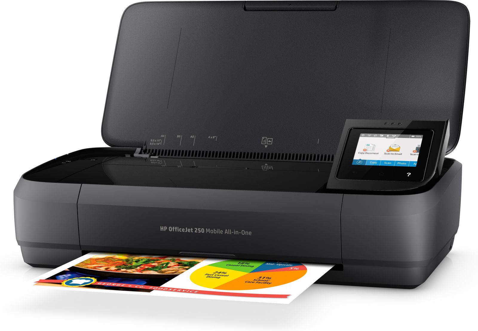 HP OJ 250 MOBILE MFP 9/6PPM WIFI USB ADF 10F