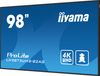 IIYAMA 98 3840x2160, UHD IPS panel DVI-I (VGA), HDMI 3x
