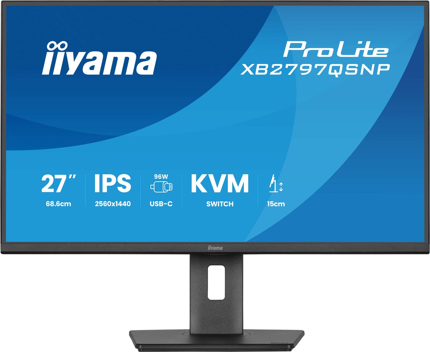 IIYAMA 27 IPS-panel, 2560x1440 USB-C, KVM, HDMI DP
