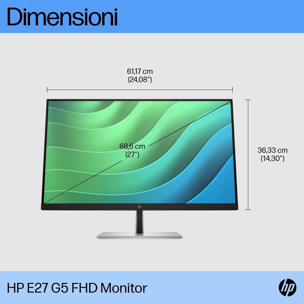 HP INC. HP E27 G5 FHD 27.00 1920X1080 3YWOFF