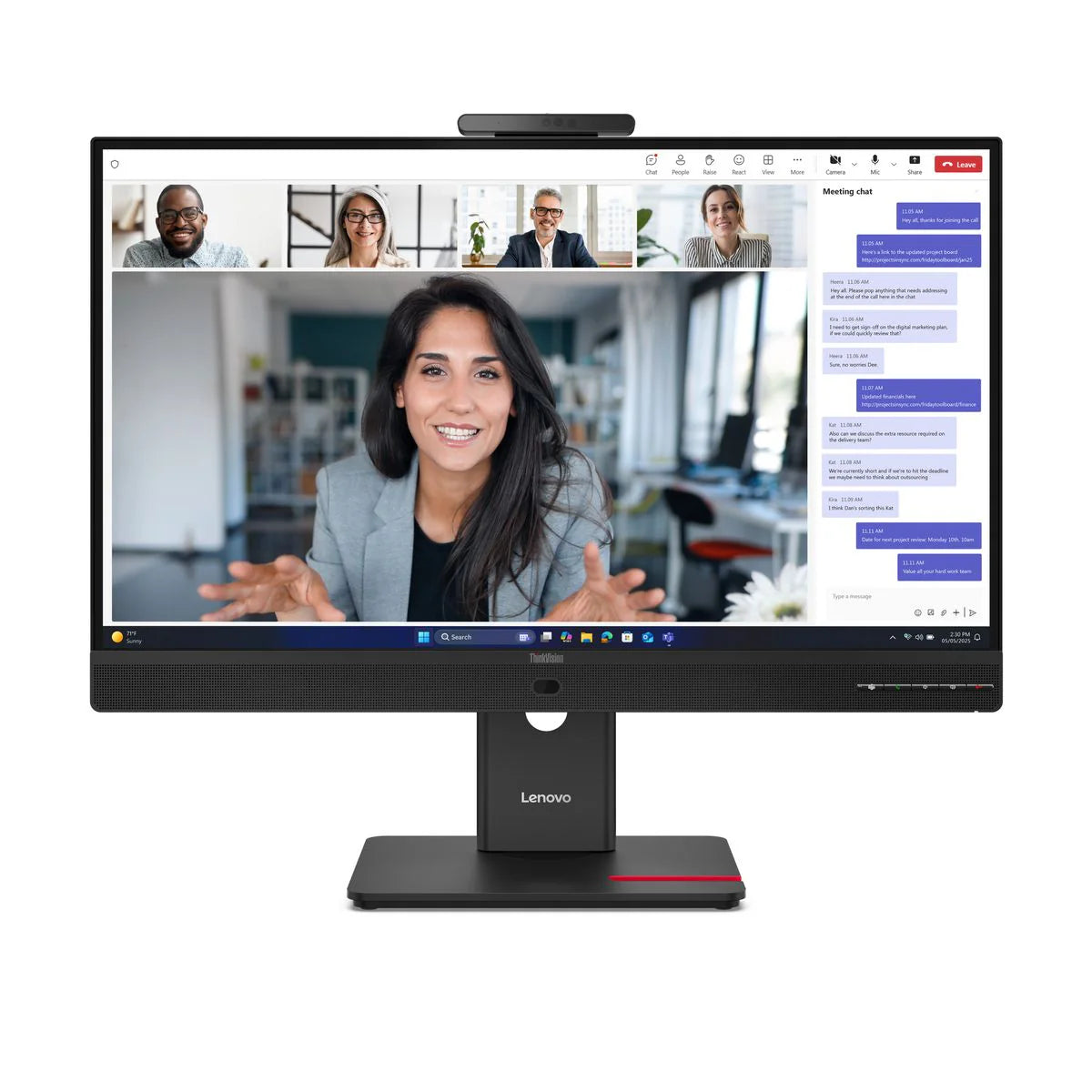 Monitor Lenovo ThinkCentre con videoconferenza, ideale per smart working e pc ricondizionati