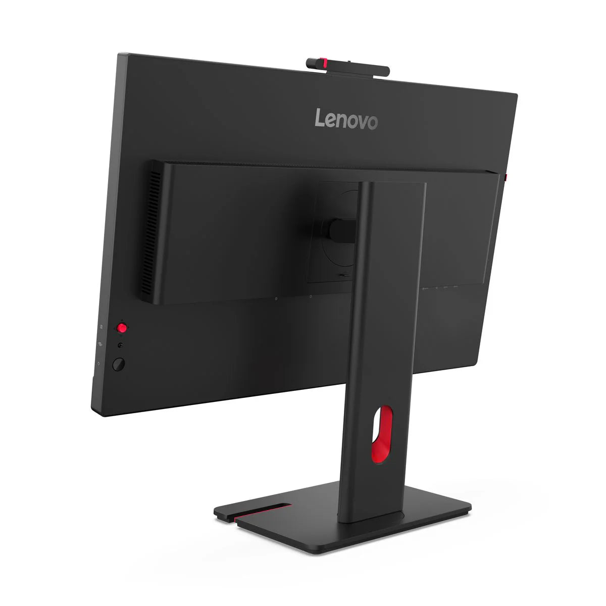 Monitor Lenovo All in One nero visto da dietro, stand regolabile, Messoanuovo.it