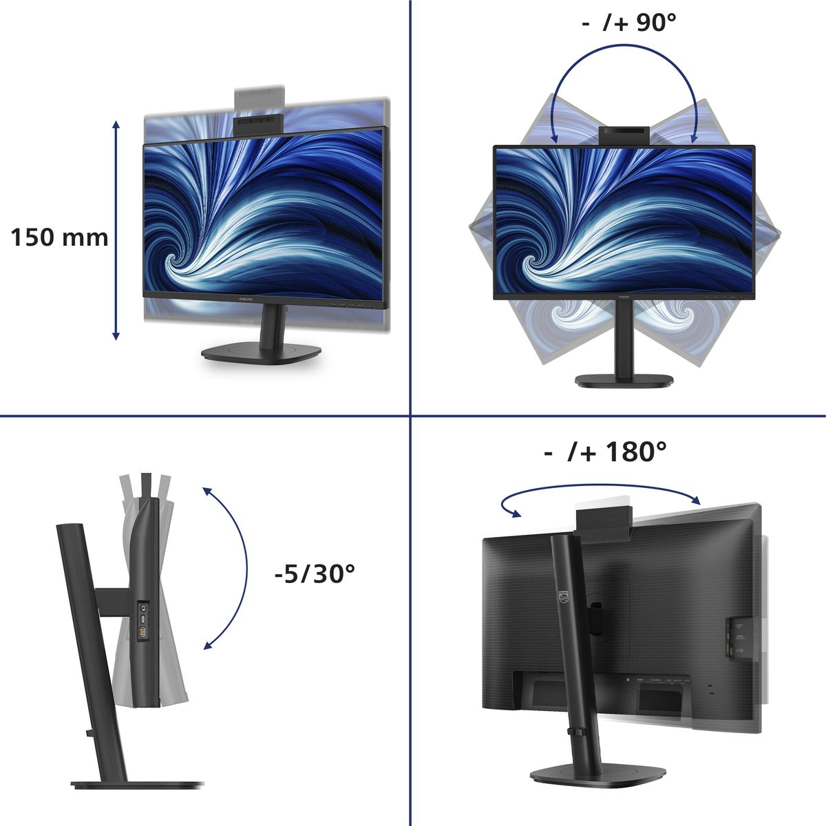 PHILIPS 23,8 16:9 IPS 1920x1080 120Hz vga hdmi dp hub usb