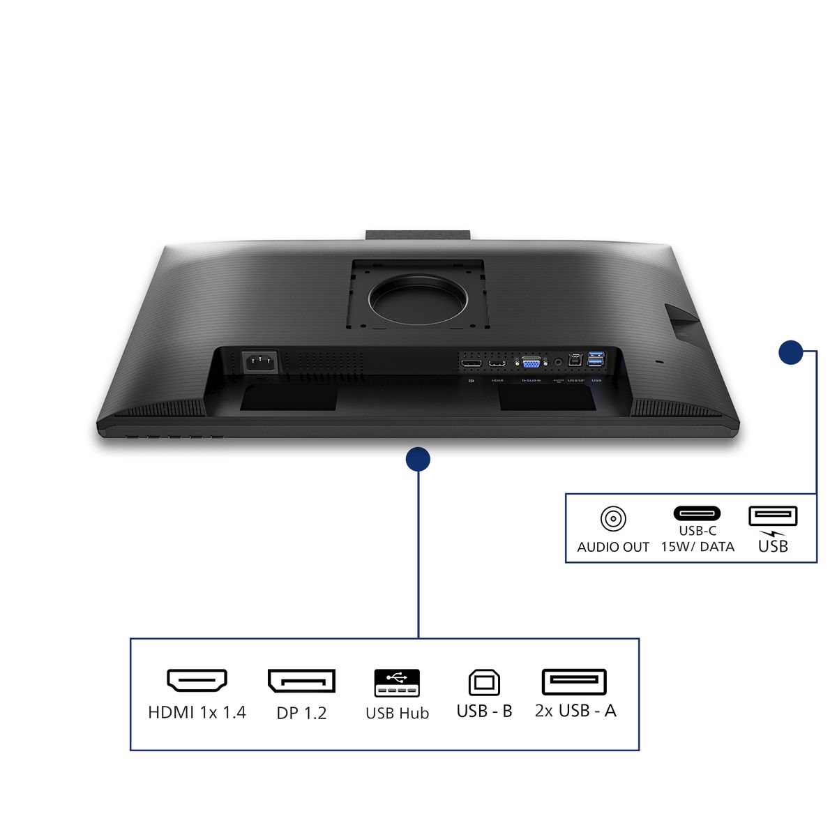 PHILIPS 23,8 16:9 IPS 1920x1080 120Hz vga hdmi dp hub usb