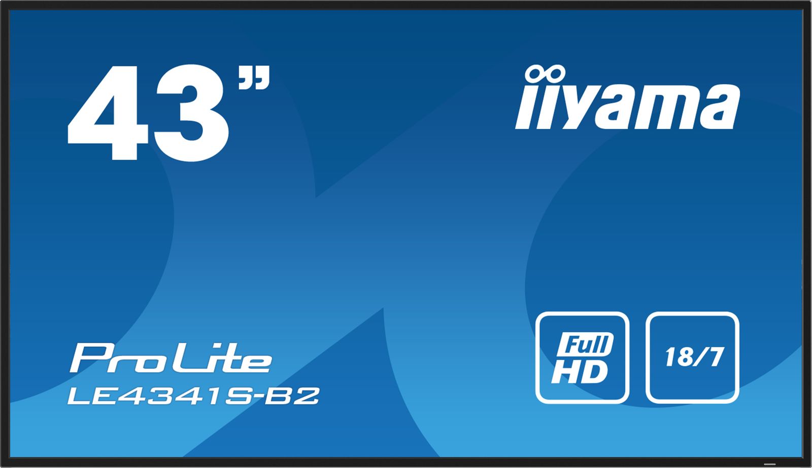 Iiyama 43 1920x1080, IPS panel, 1 Haze VGA, 3x HDMI