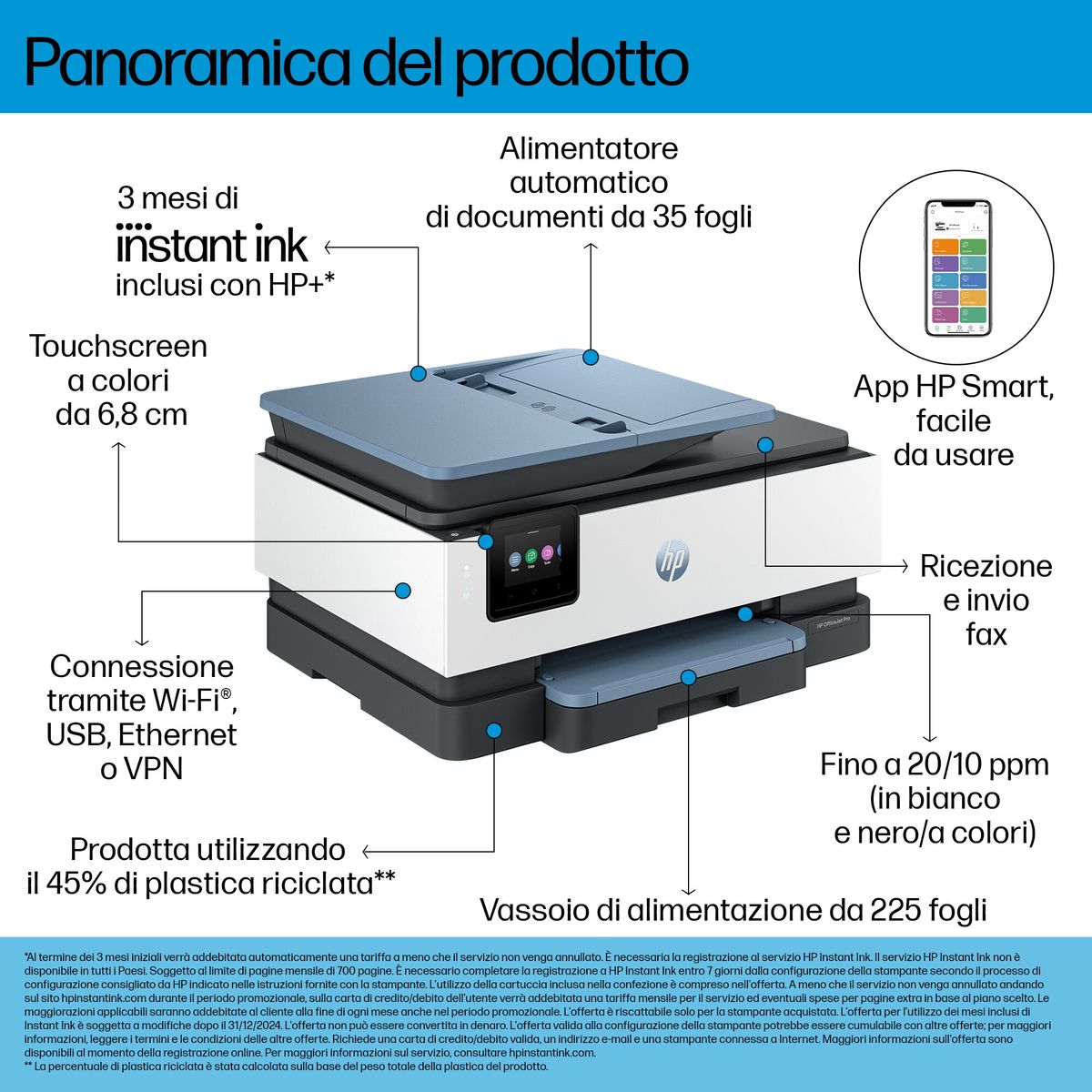 HP INC. OJ PRO 8135E MFP 20/10PPM ETH WIFI FR ADF