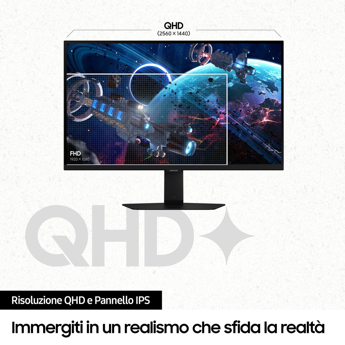 SAMSUNG S27DG50 | Monitor Gaming, QHD, 165Hz