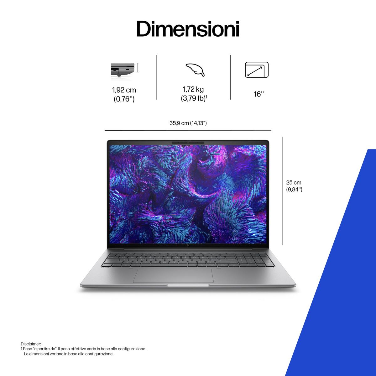 HP INC. ZBOOK 8 16T G1I ULTRA7 255H 32/1 RTX500 W11P 3YOFF