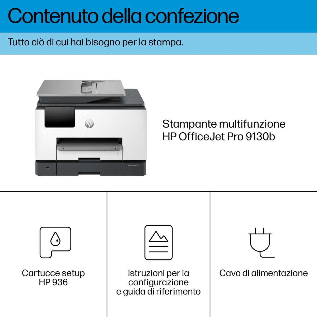 HP INC. OJ PRO 9130B MFP FAX 25/16PM ET/W ADF SCAN FR 500F