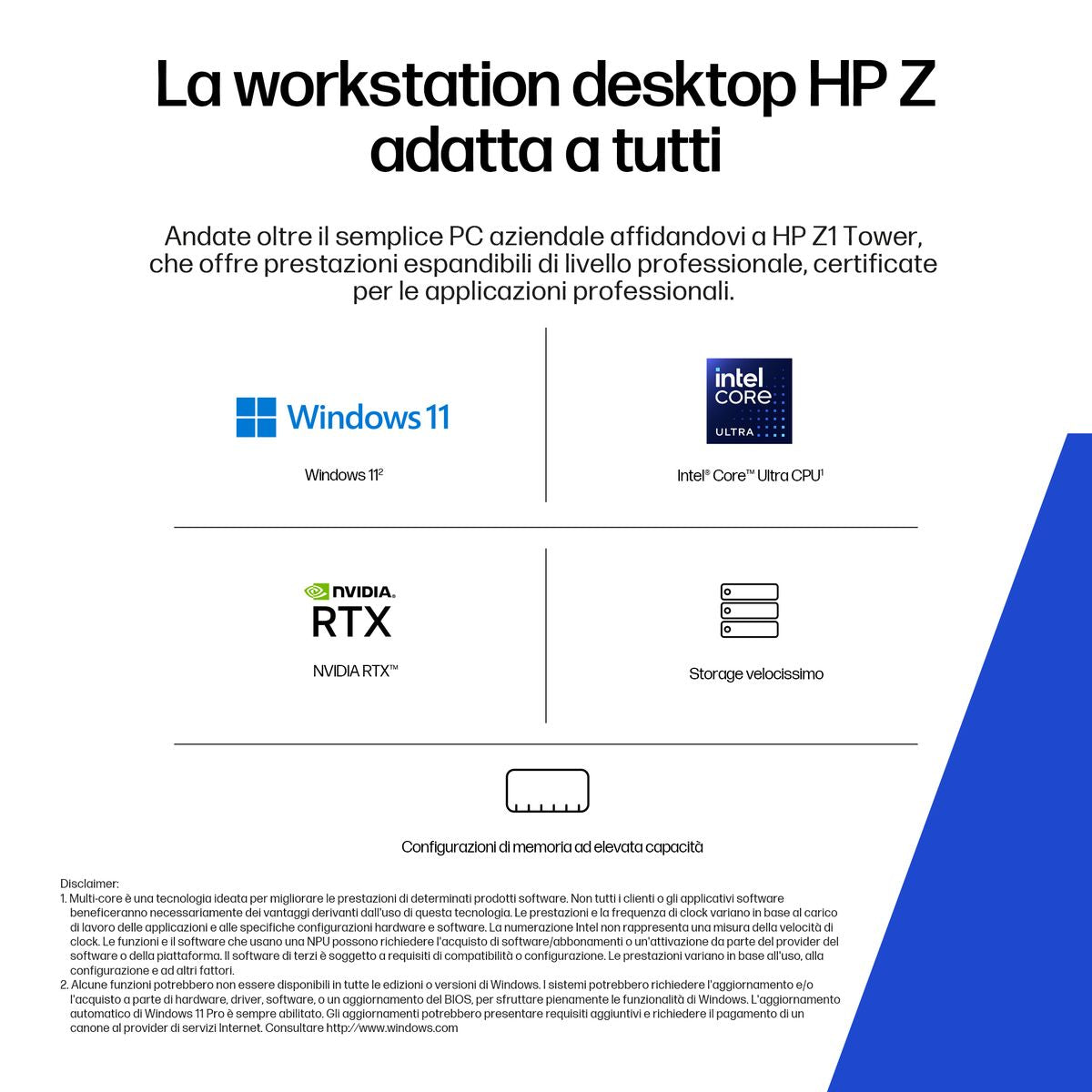HP INC. Z1 G1I TWR ULTRA 9 285 32GB/1TB W11P 3YW