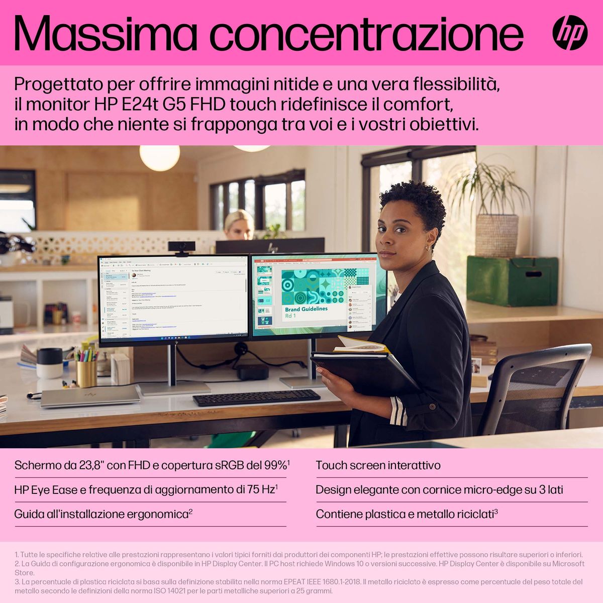 HP INC. HP E24T G5 TOUCH FHD 23.8 1920X1080 3YW OFFSITE