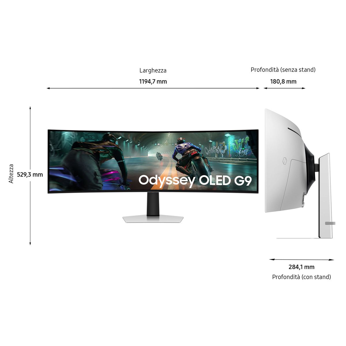 SAMSUNG S49DG910 MONITOR GAMING, DQHD, OLED, 144 HZ
