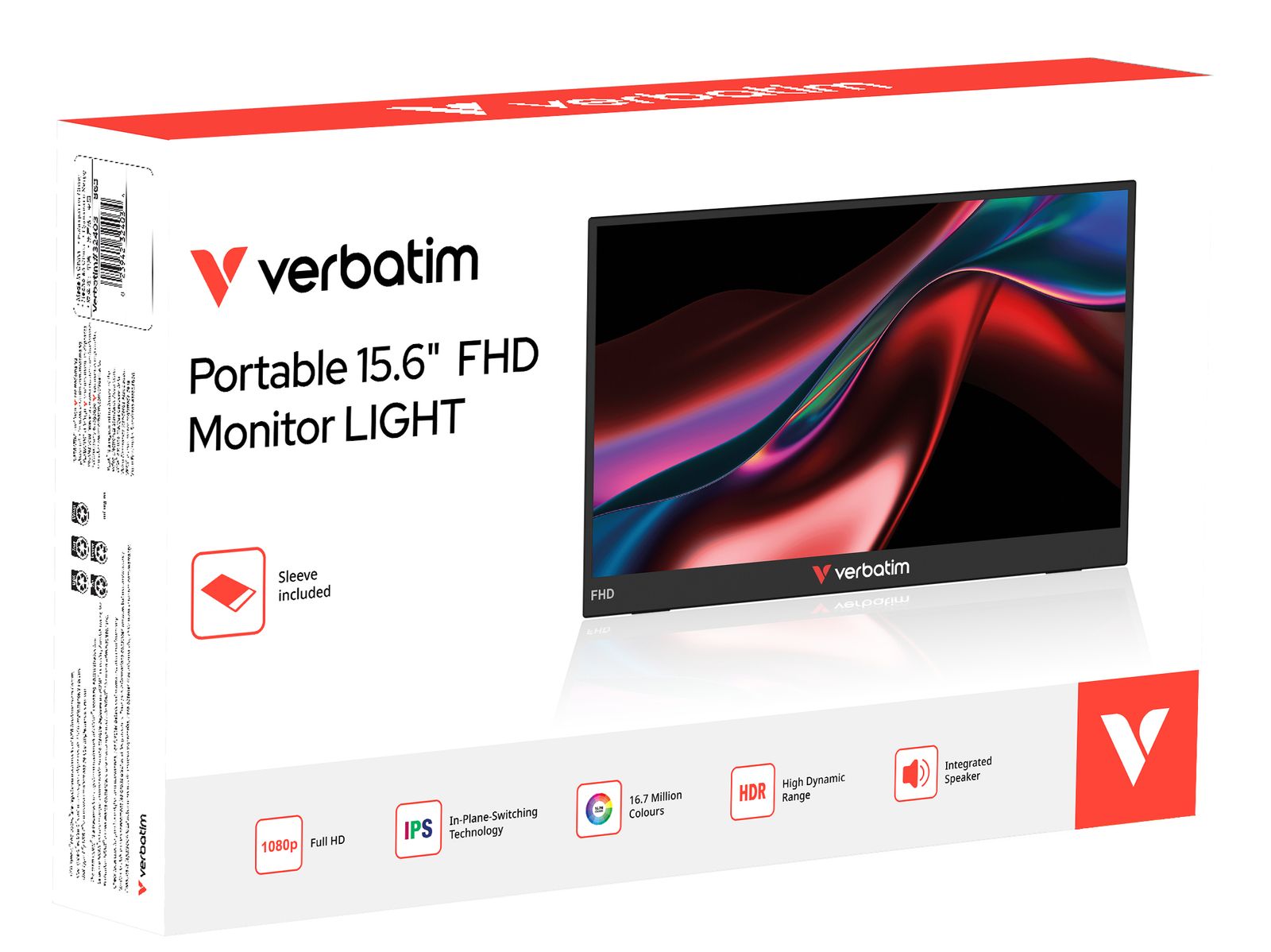 Verbatim PORTABLE 15.6 FHD MONITOR LIGHT