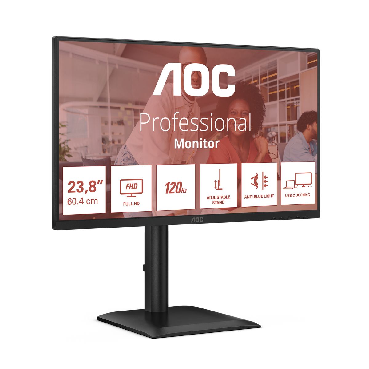 AOC 24 16:9 IPS 1920x1080 120Hz pivot reg in altezza