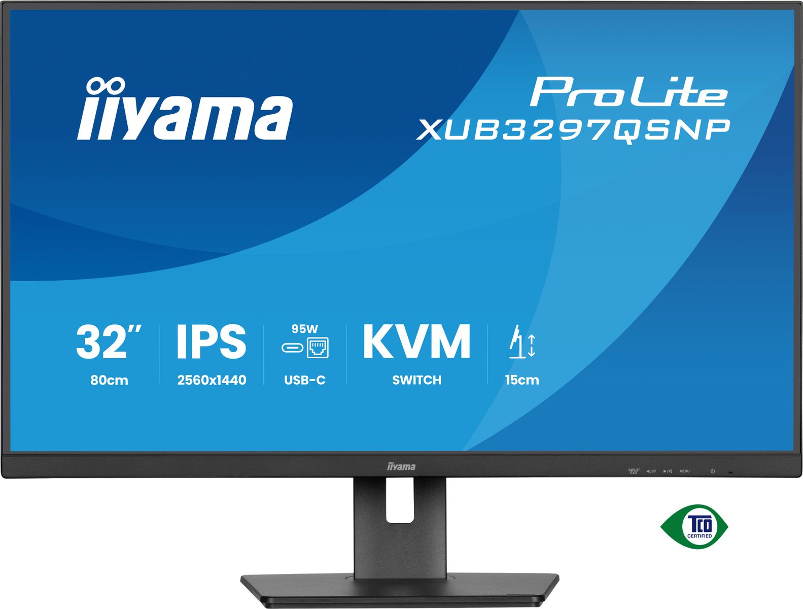 IIYAMA 32 IPS-panel, 2560x1440, 350cd/m², USB-C Dock