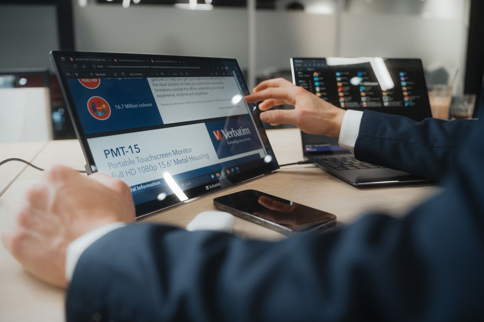 VERBATIM PMT-17 MONITOR PORTATILE TOUCH 17.3 FHD