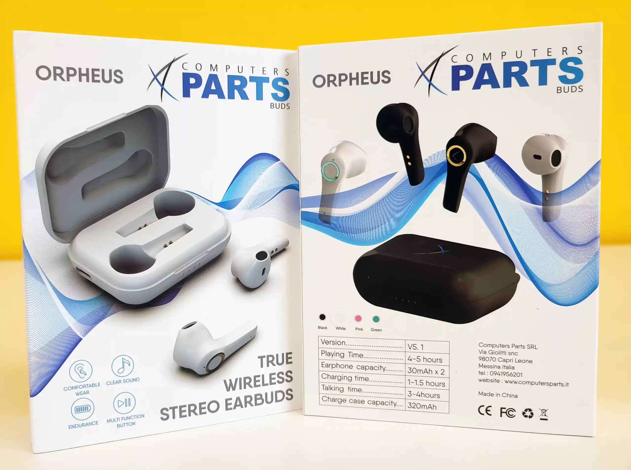 Orpheus Wireless-Ohrhörer Stereo-Bluetooth-Kopfhörer Hören Sie Ihre Lieblingsmusik in hoher Qualität und kabellos