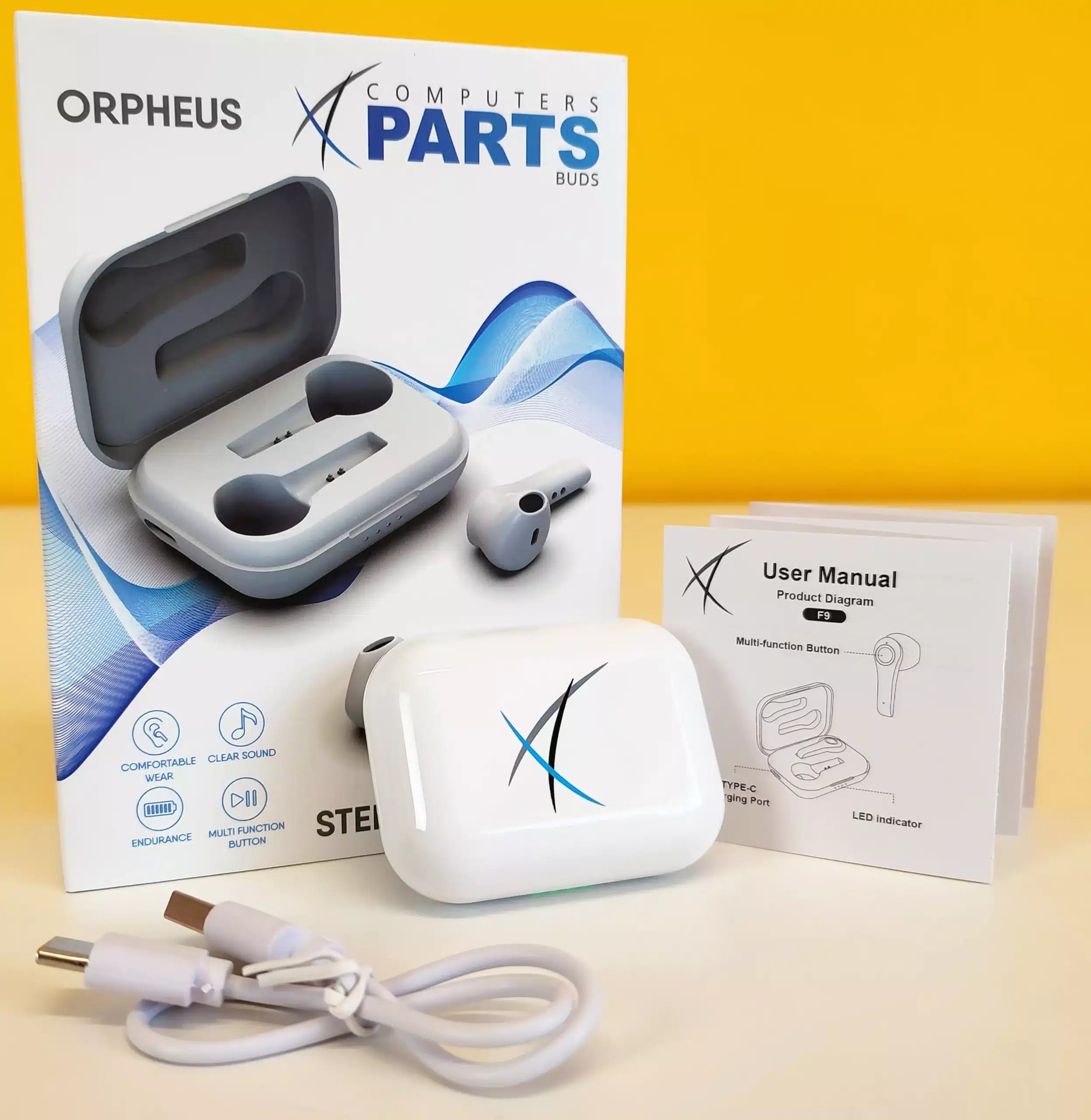 Orpheus Wireless-Ohrhörer Stereo-Bluetooth-Kopfhörer Hören Sie Ihre Lieblingsmusik in hoher Qualität und kabellos