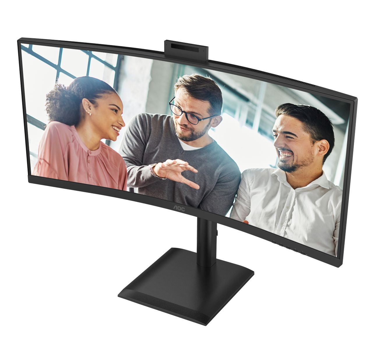 AOC 34 Curved 1500R 21:9 3440x1440 120Hz webcam