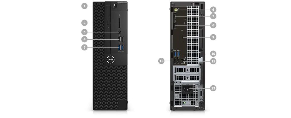 Dell OptiPlex 3050 sff | Intel Core i7-7700 – 3,6 GHz | 8 GB RAM | SSD 256 GB | Windows 10 | Kleines Format, große Leistung