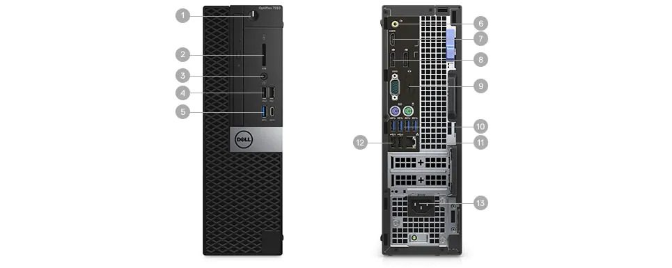 Dell OptiPlex 7050 SFF | Intel Core i7-7700 3,6 GHz | 16 GB RAM | SSD 480 GB | Windows 11 | Eine kleine Machtkonzentration