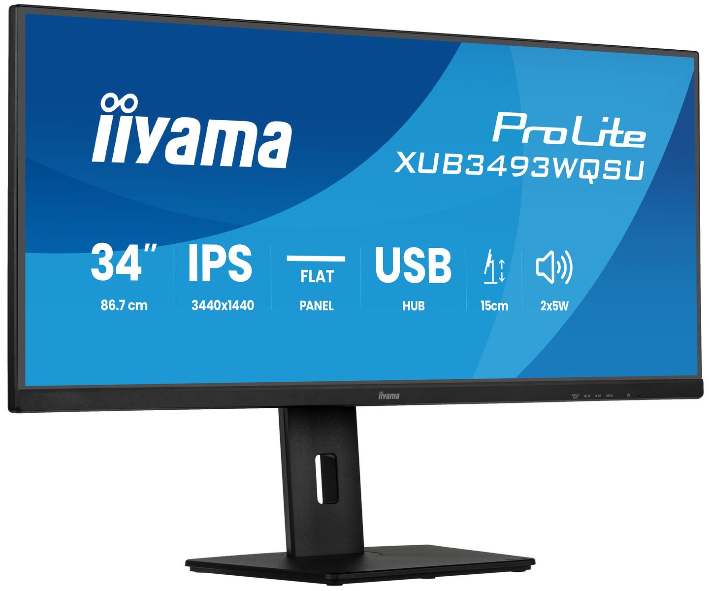 IIYAMA 34 UW IPS-panel, 3440x1440@120Hz (21:9), 400cdm²