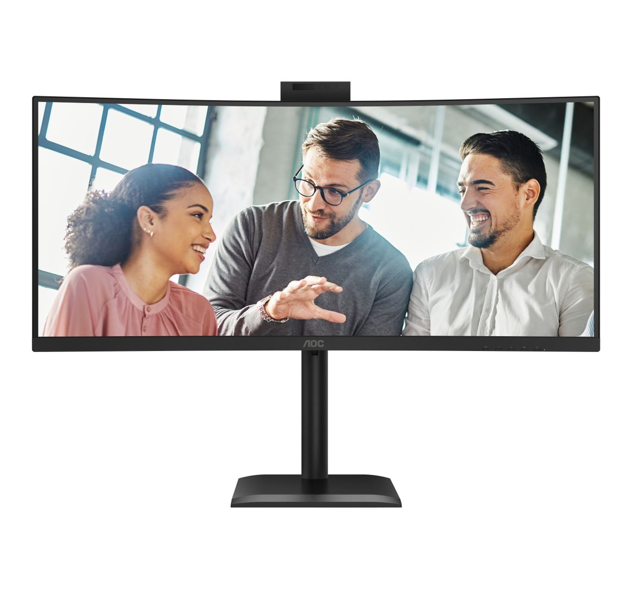 AOC 34 Curved 1500R 21:9 3440x1440 120Hz webcam
