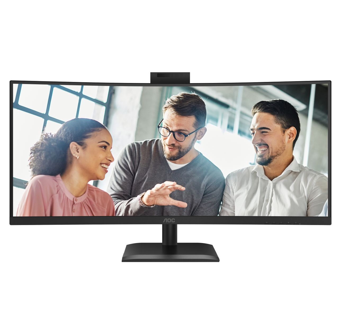 AOC 34 Curved 1500R 21:9 3440x1440 120Hz webcam