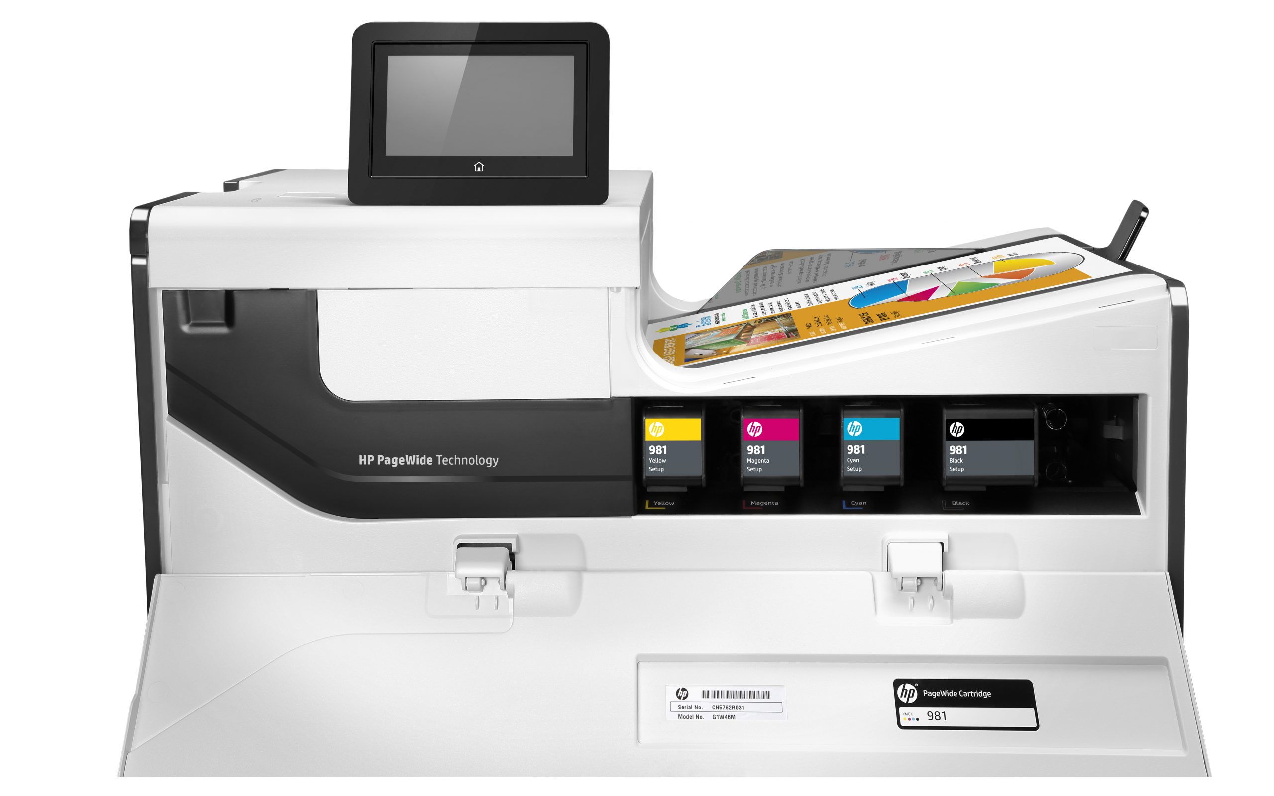 HP PadeWide Enterprise Color 556hx A4-Pigmenttintendrucker 2400 x 1200 DPI 50 Seiten pro Minute WLAN-NETZWERK