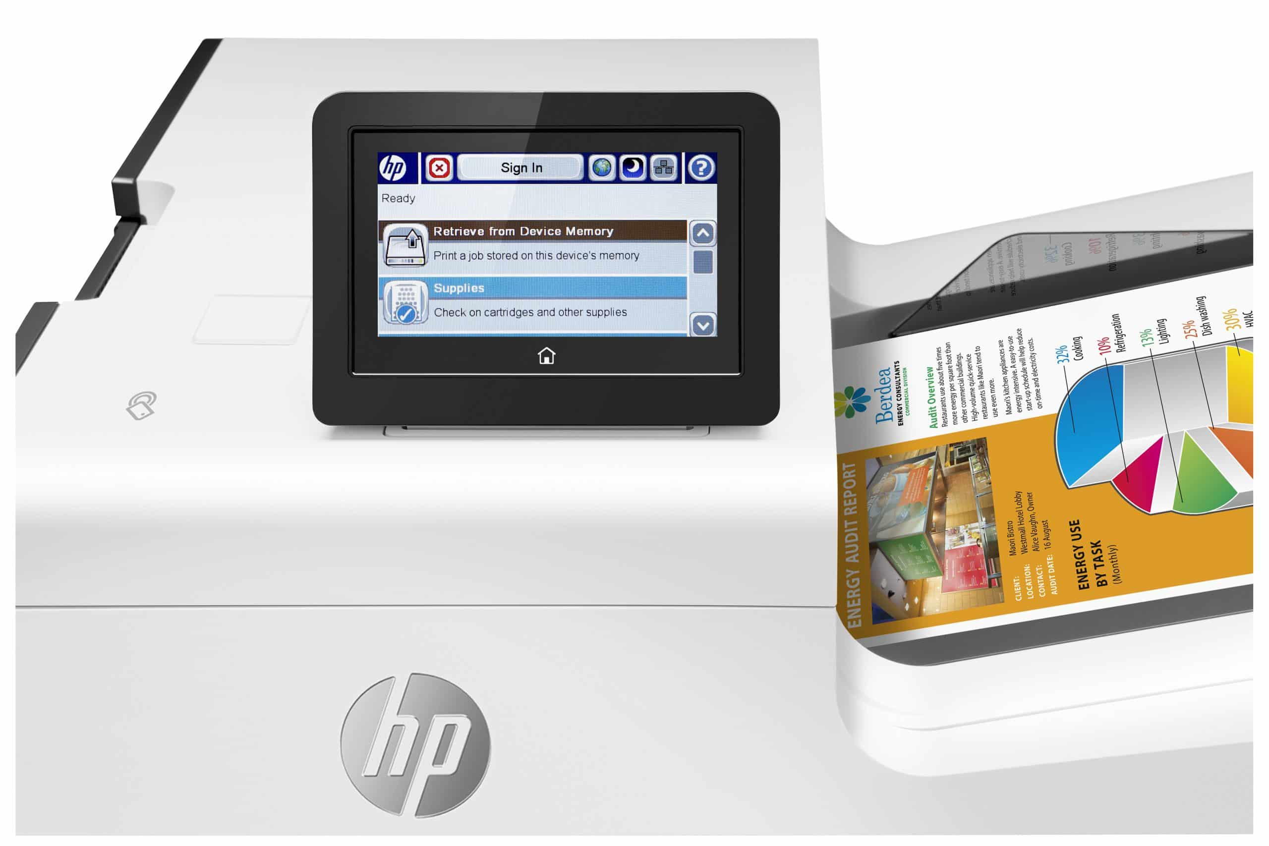 HP PadeWide Enterprise Color 556hx A4-Pigmenttintendrucker 2400 x 1200 DPI 50 Seiten pro Minute WLAN-NETZWERK