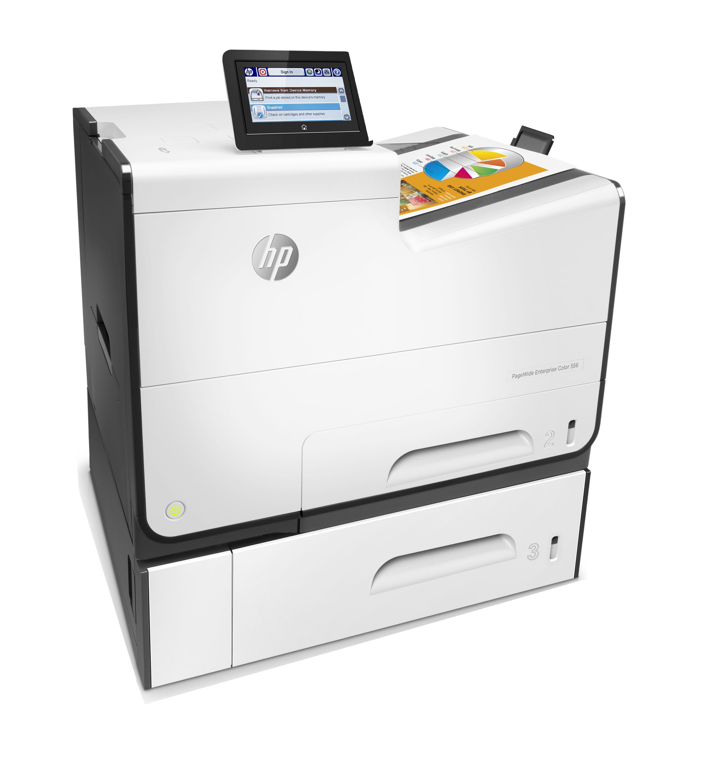 HP PadeWide Enterprise Color 556hx A4-Pigmenttintendrucker 2400 x 1200 DPI 50 Seiten pro Minute WLAN-NETZWERK