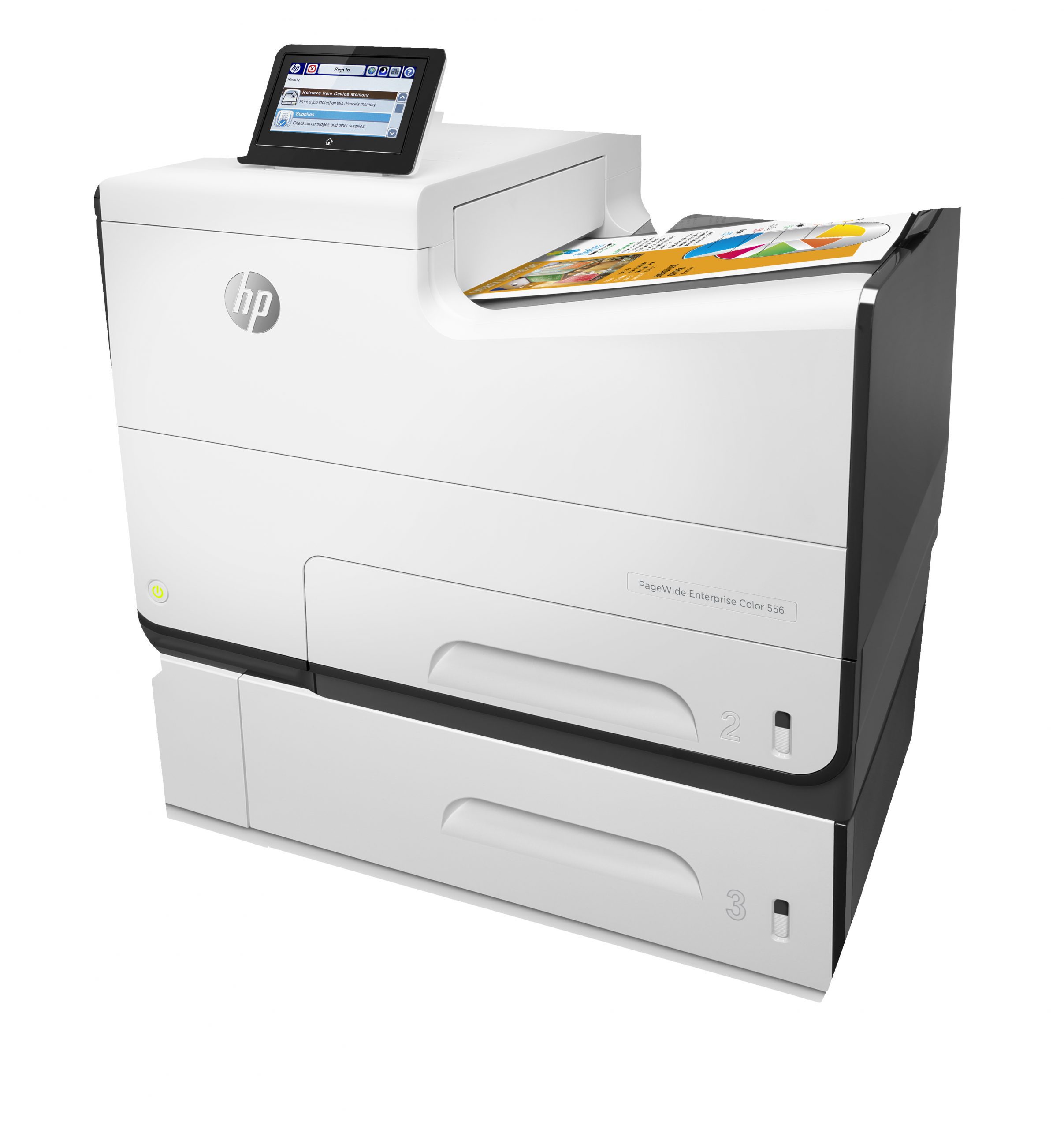 HP PadeWide Enterprise Color 556hx A4-Pigmenttintendrucker 2400 x 1200 DPI 50 Seiten pro Minute WLAN-NETZWERK