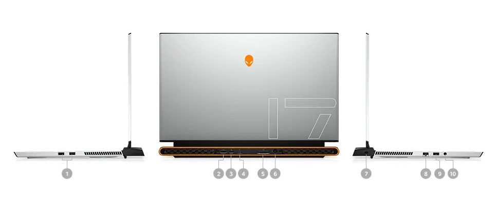 DELL Alienware M17 R2 Gaming Notebook 17.3" 1920x1080 Pixel | Intel Core i7-9750H 2.6Ghz | 16Gb Ram | 480Gb SSD | NVIDIA GeForce RTX 2070 | Windows 10 Pro RGB (White)