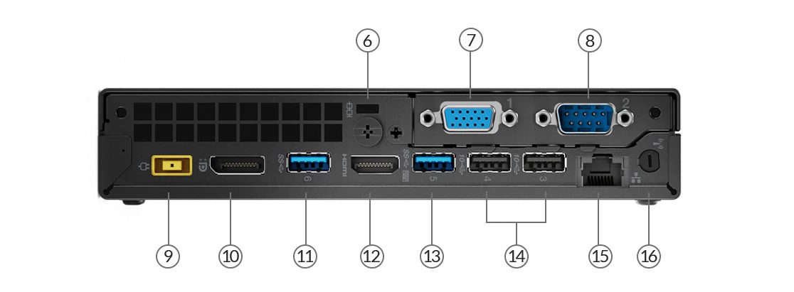 Lenovo ThinkCentre M920x Winziger Mini-PC | Intel Core i5-8400 2,8 GHz | RAM 8 GB | SSD M.2 256 GB | HDMI Windows 10 Pro