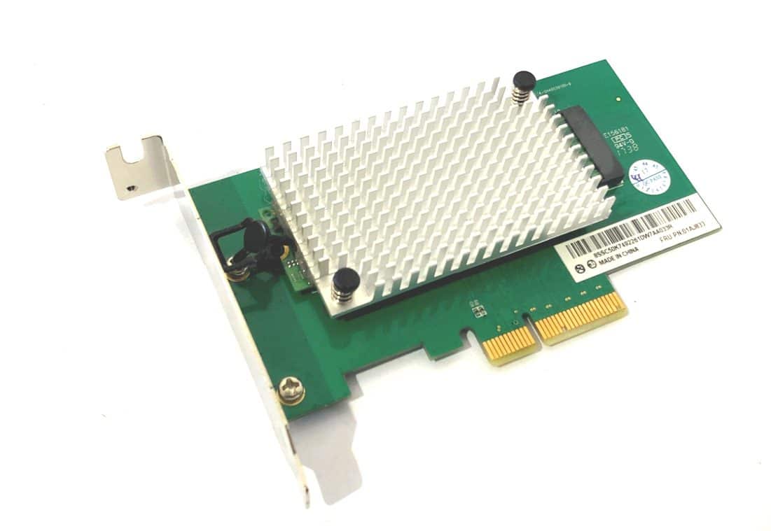 Adattatore PCI m.2 NVME con HDD da 512Gb LENOVO PCIEx4 to M.2 SSD Riser Card with 512GB SSD Card Low Profile FRU 01AJ833