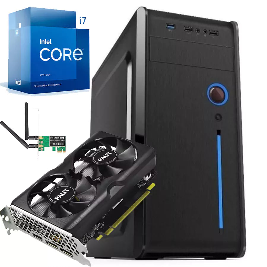 Workstation Ultimate Computerteile | Intel Core i7-13700F | RAM 32GB | 1 TB NVMe SSD | Nvidia GTX 1630 4GB | Wi-Fi DVD Windows 11 Pro ist die ideale Wahl für Profis und IT-Enthusiasten