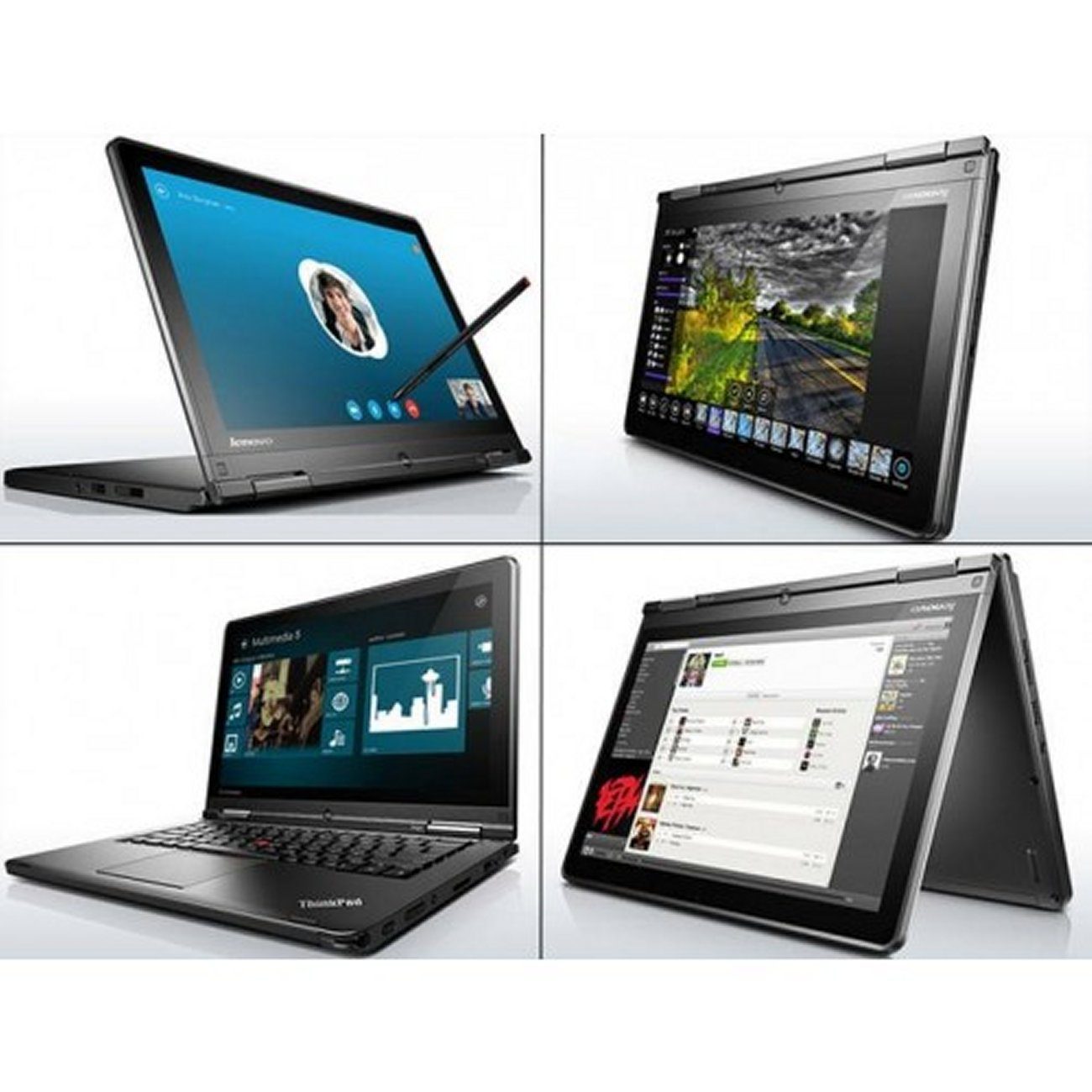 Lenovo ThinkPad Yoga 12 2,3 GHz i5-5300U 4 GB 256 GB SSD 12,5 Zoll 1920 x 1080 Pixel Touchscreen Schwarz Hybrid (2 in 1)