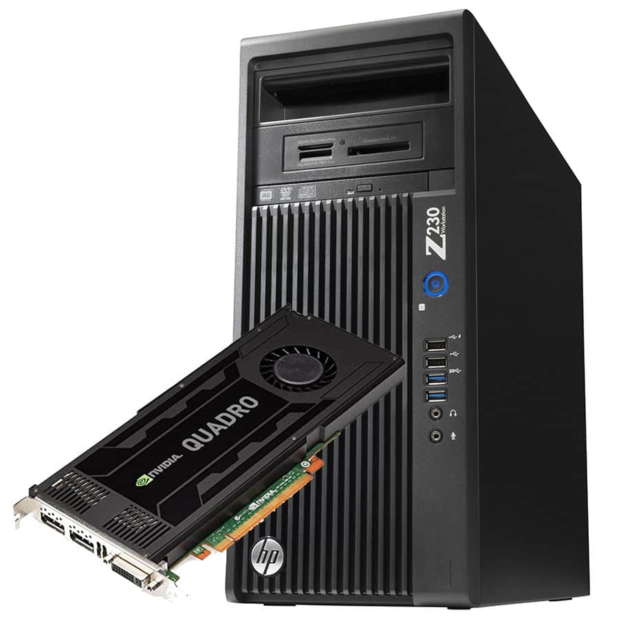 HP Z230 Tower Workstation + Quadro K4000