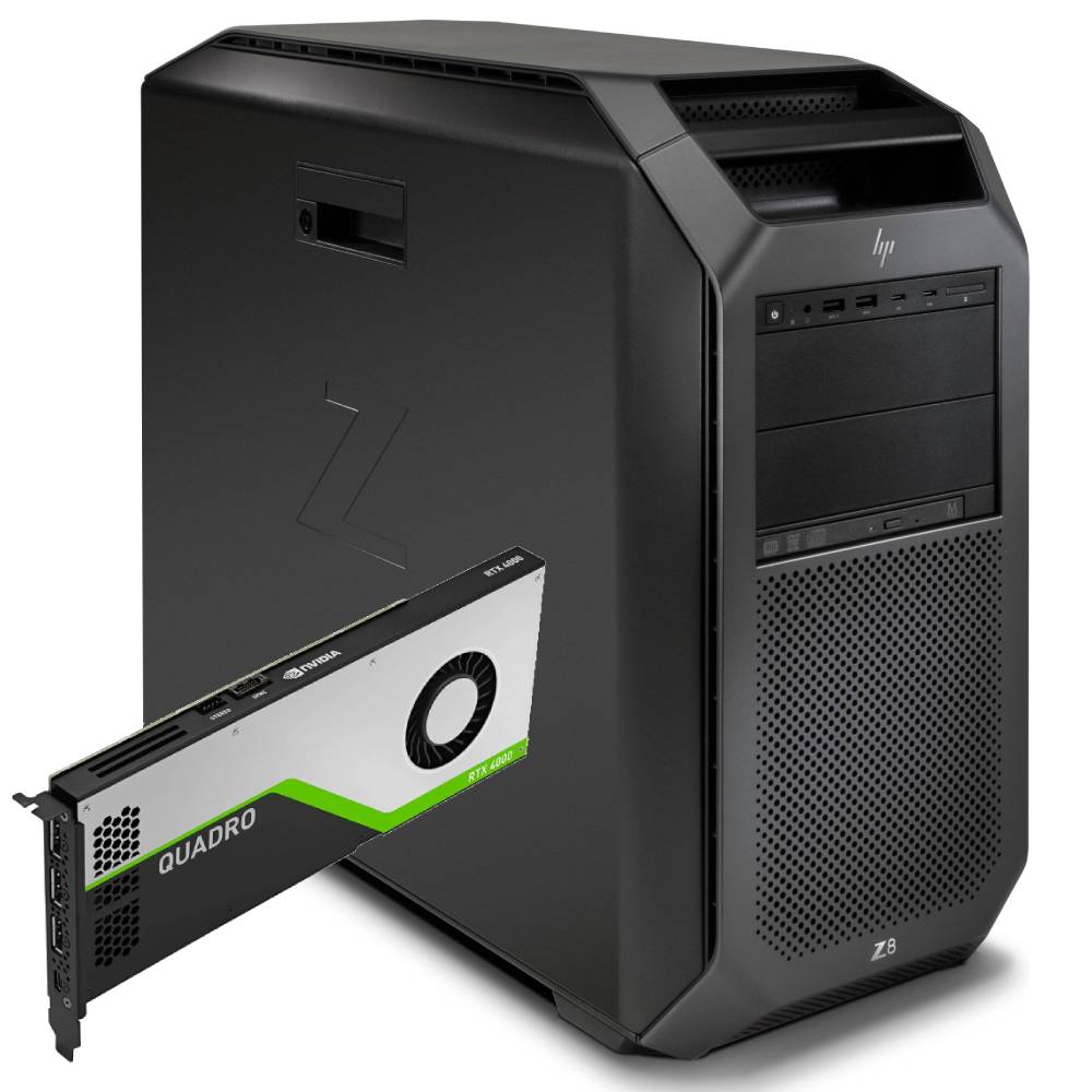 HP Z8 G4 Workstation Tower | 2x Intel Xeon Gold 6244 | Nvidia RTX 4000 8GB | FreeDOS