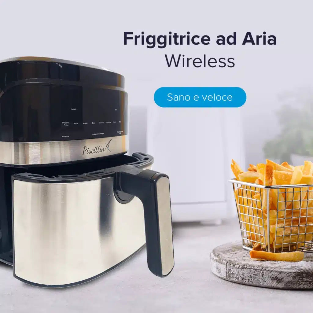 Friggitrice ad aria Piscittina cucina piatti salutari senza olio 5.5l WiFi  App